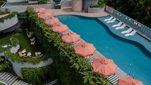 Aerial View of Swimming Pool