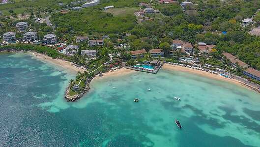 Aerial View of Blue Waters Resort & Spa