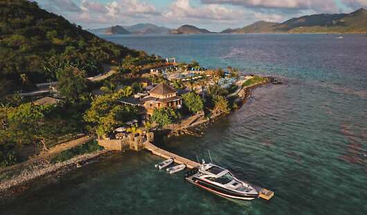 Aerial View of Lovango Dock