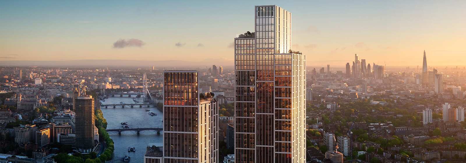 Aerial View of Park Hyatt London River Thames 