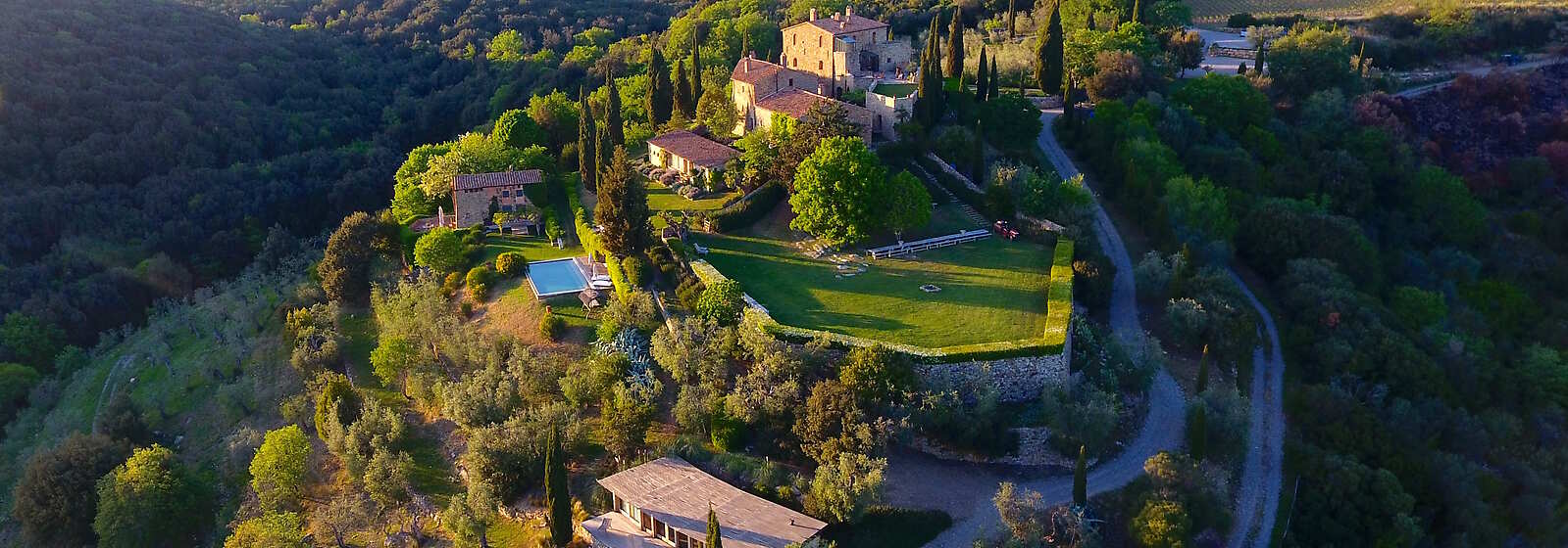Aerial View of Castello di Vicarello