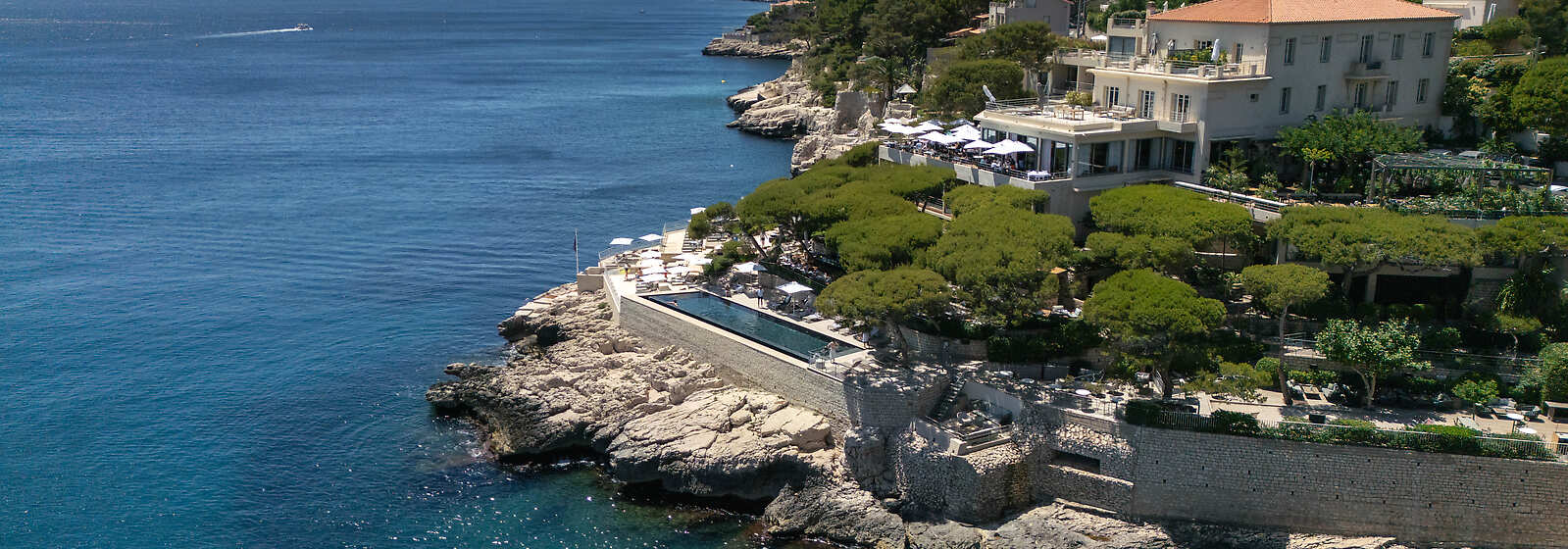 Aerial View of Les Roches Blanches Cassis