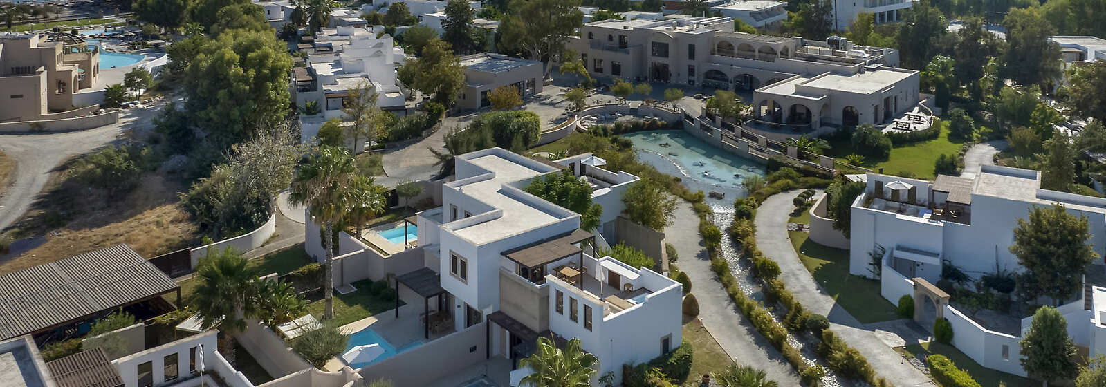 Aerial View of Lindian Village All Inclusive Resort Rhodes, Curio Collection by Hilton
