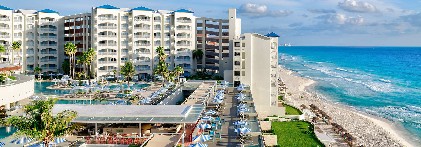 Aerial View of Hilton Cancun Mar Caribe All-Inclusive Resort