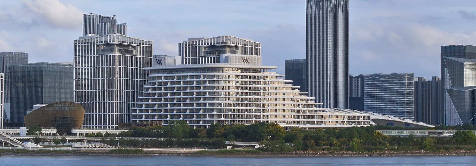 Aerial View of Waldorf Astoria Shanghai Qiantan 