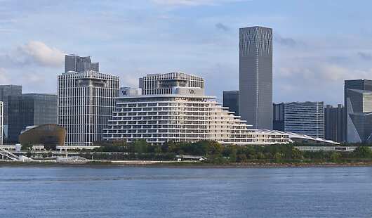 Aerial View of Waldorf Astoria Shanghai Qiantan 