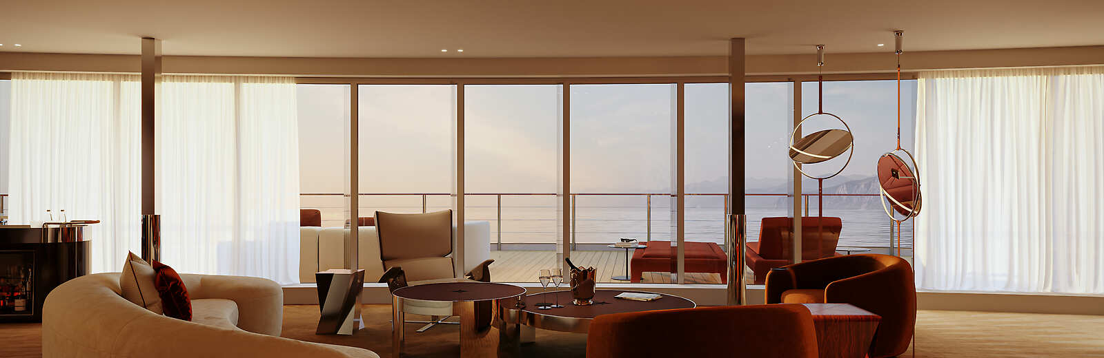 Orient Express Corinthian distills the heritage of Orient Express into a floating sanctuary of refinement.