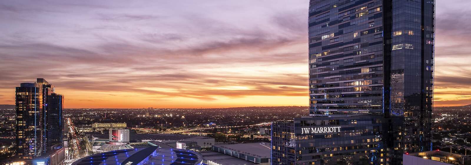 Aerial View of JW Marriott L.A. Live