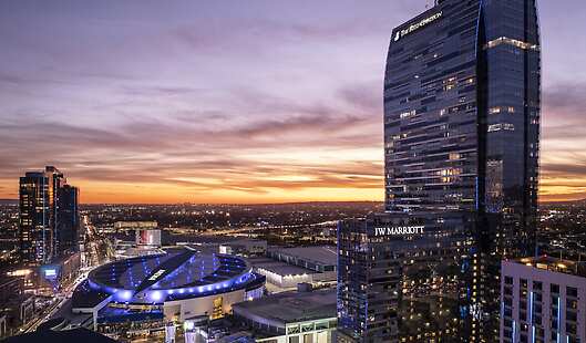 Aerial View of JW Marriott L.A. Live