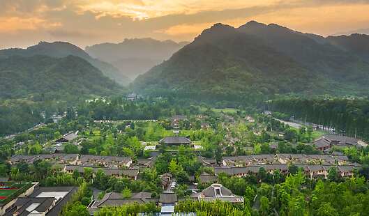 Aerial View of Six Senses Qing Cheng Mountain