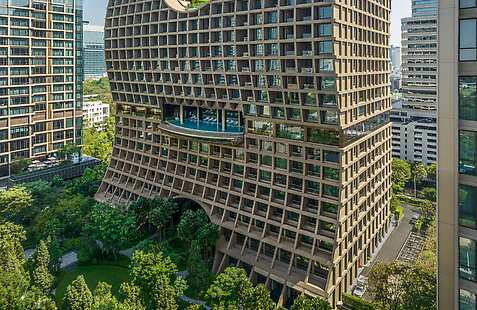 Aerial View of Sindhorn Kempinski Hotel Bangkok