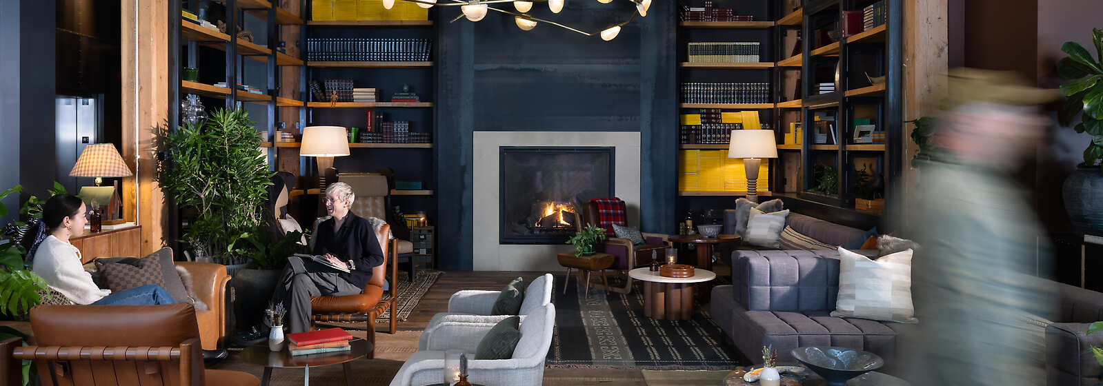 Hewing Hotel Fireplace Lounge