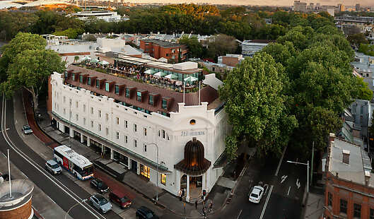 Aerial View of 25hours Hotel Sydney The Olympia