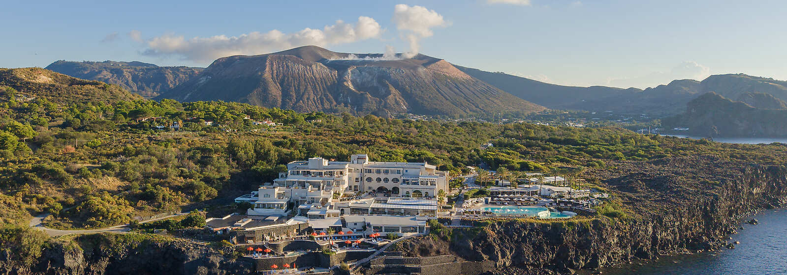 Aerial View of Hotel and Island 