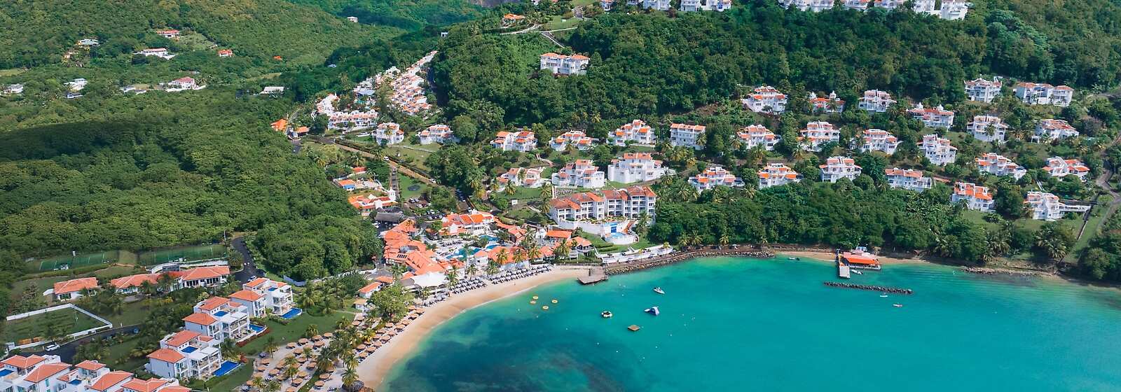 Aerial View of Windjammer Landing Resort & Residences