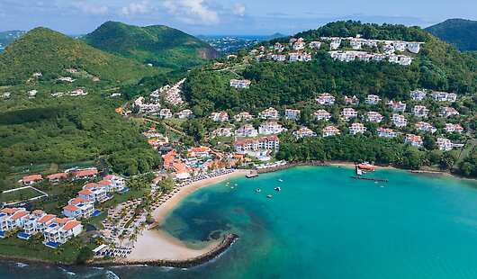 Aerial View of Windjammer Landing Resort & Residences