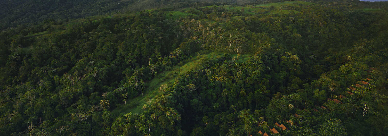 Aerial View of Amor Arenal and Volcano