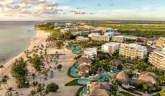 Aerial View of the Hotel and Juanillo Beach