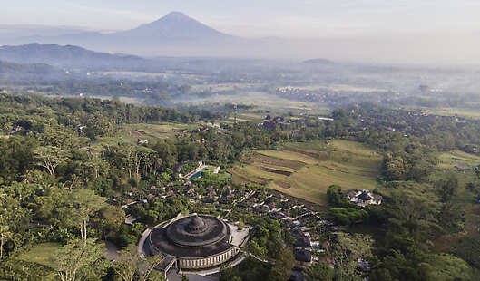 Amanjiwo, Indonesia - Drone View 