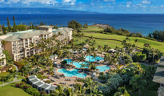 Aerial view of The Ritz-Carlton Maui, Kapalua