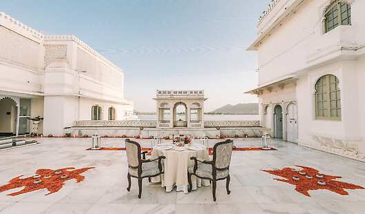 A unique dining experience at Sajjan Terrace overlooking Jag Mandir