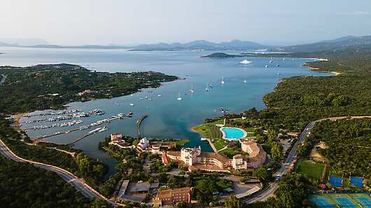 Aerial view of Hotel Cala di Volpe