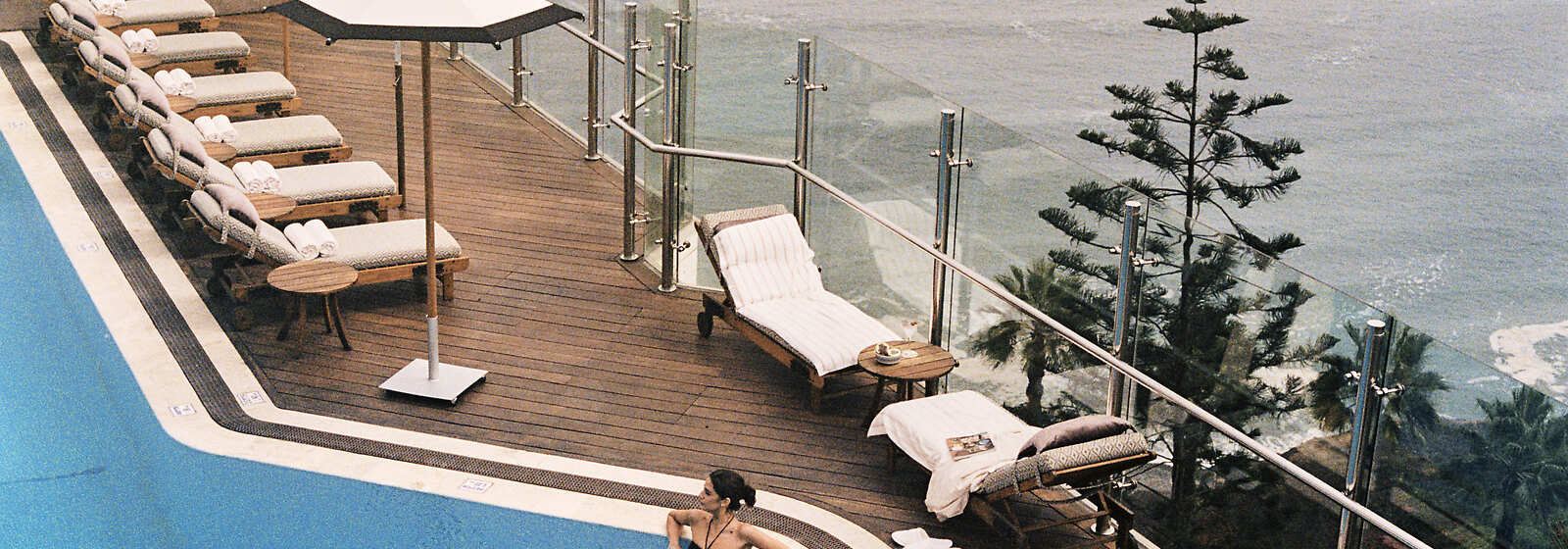 Aerial View of Rooftop Swimming Pool