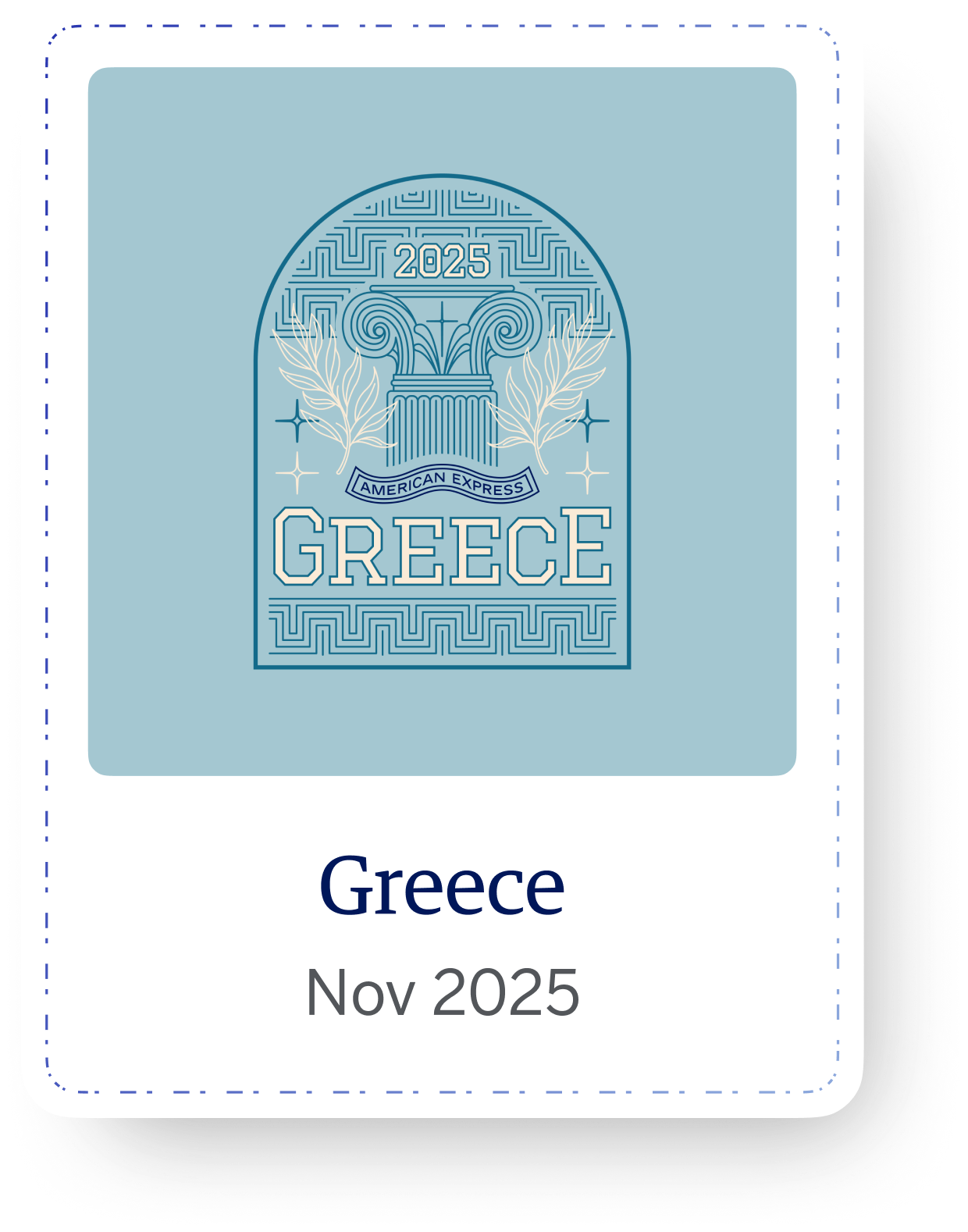 American Express Travel Greece Passport Stamp