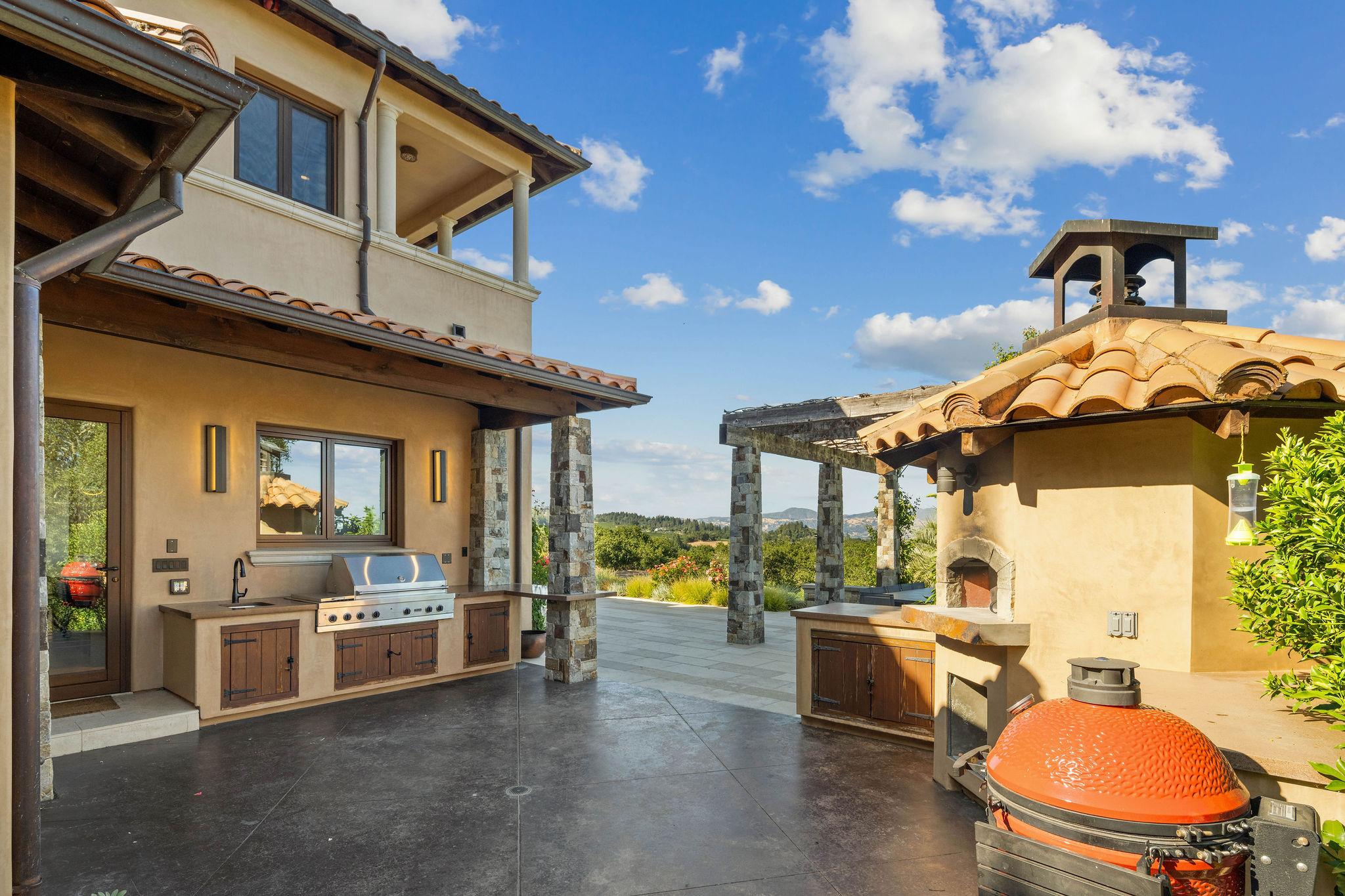 View of outdoor BBQ and patio area