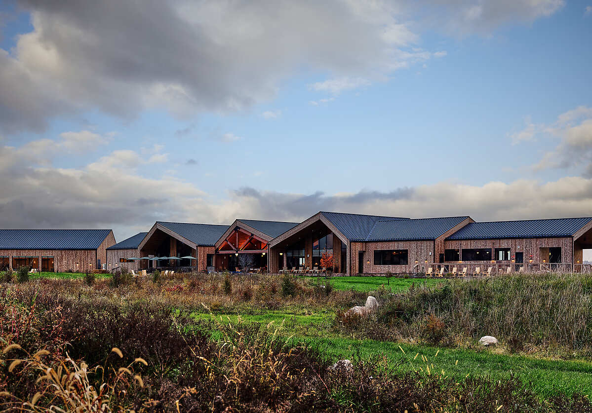 Exterior of farm surrounding buildings