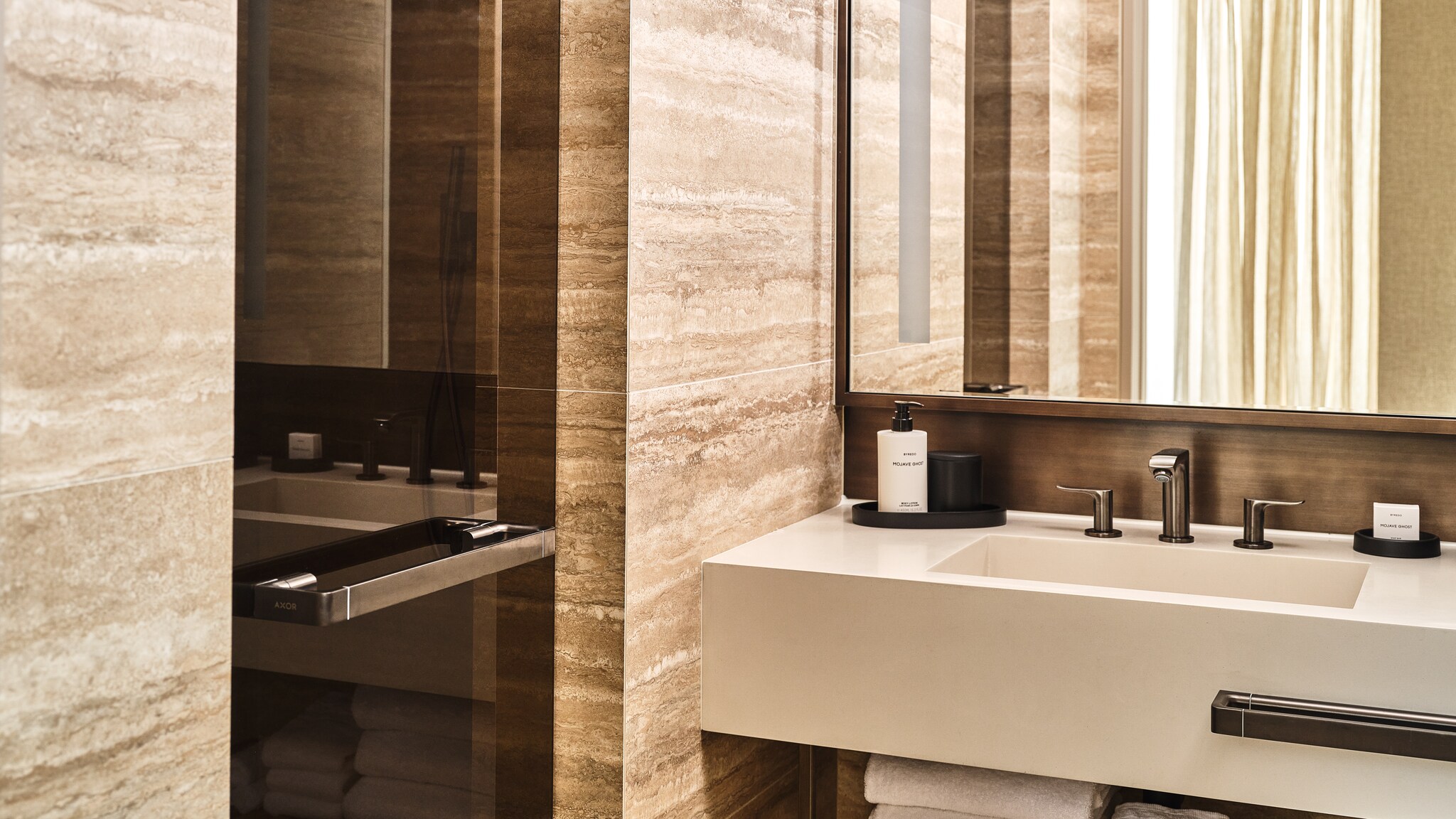 Guest bathroom with lotion and soap