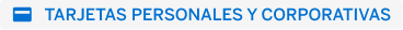 Tarjetas Personales y Corporativas