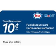 Esso et Mobil Carte de rabais sur le carburant Prix Privilèges(MC)