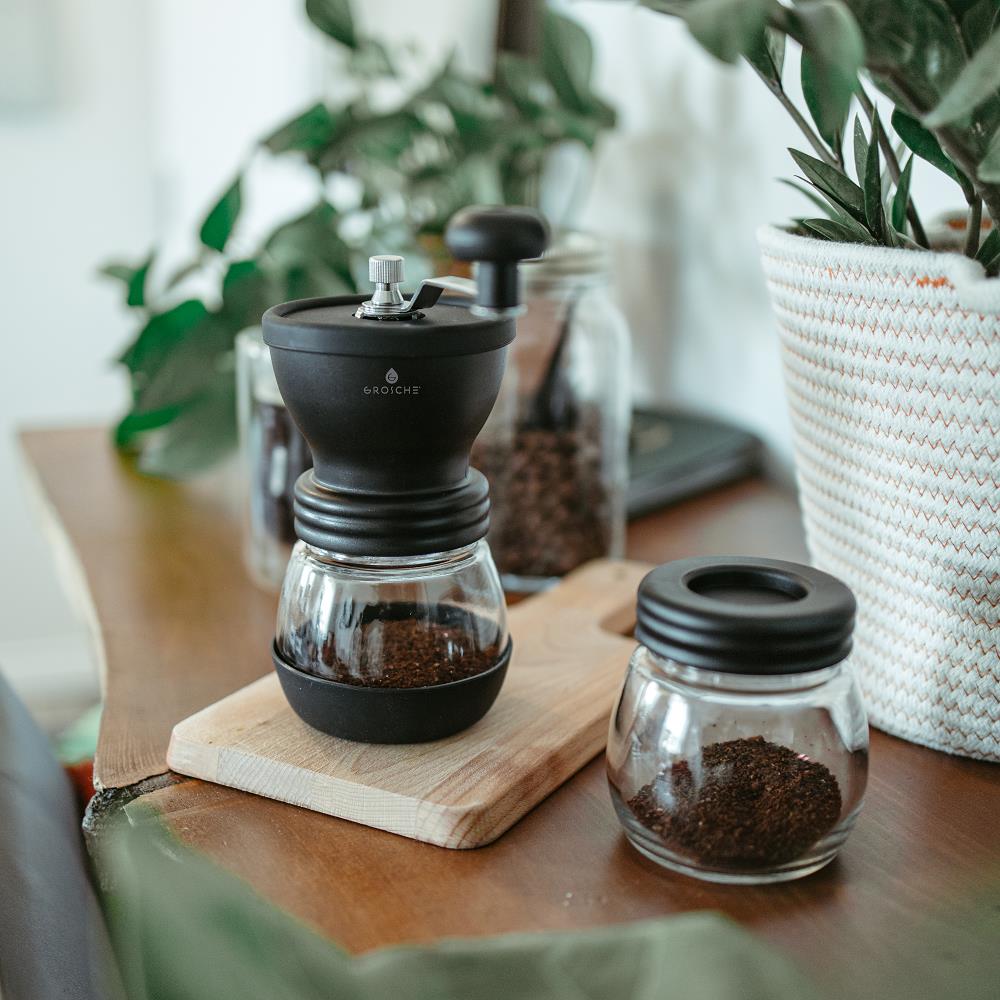 Moulin à café à meule en céramique de Grosche® (noir)